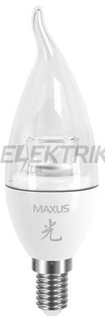 Світлодіодна лампа MAXUS C37 CT-C 4W 3000K 220V E14 AL (1-LED-331)