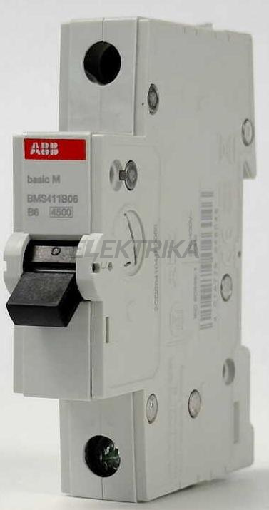 Автоматичний вимикач ABB basic M 1P B6 (2CDS641041R0065)