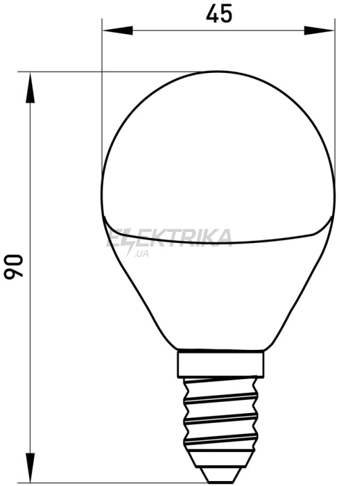Лампа світлодіодна e.LED.lamp.P45.E14.8.6500 (l0650628)