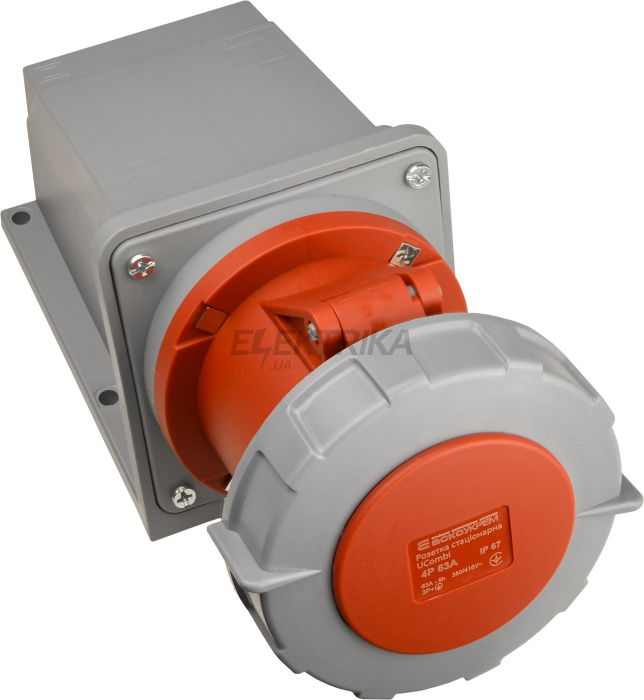 Розетка стаціонарна серії  UСombi 4P  63A IP 67 (A0080010150)