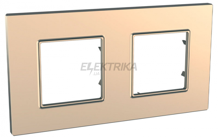 Рамка 2 посту Schneider Electric Unica Quadro мідь (MGU6.704.56)