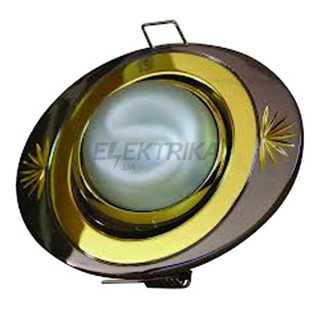 Світильник точковий під рефлекторну лампу 856A CF GU/G (R50) Е14 графіт/золото