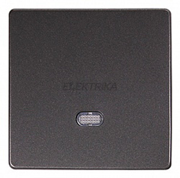 Кнопка e.lux.11651L.pn.anthracite одинарна "антрацит" з підсвічуванням