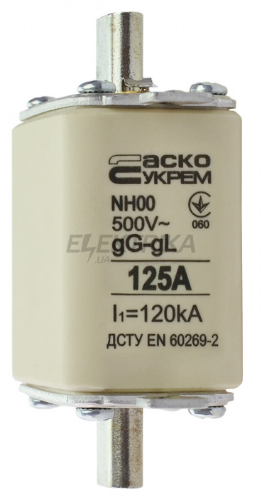 Запобіжник ножовий плавкий АСКО-УКРЕМ NH00 125A gG (A0050010016)