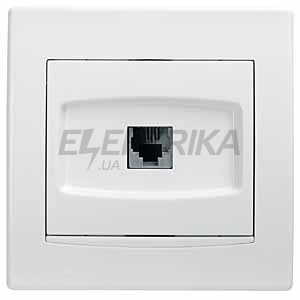 Розетка телефонна Anya RJ11, 4 контакти, біла, Schneider Electric