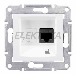Комп'ютерна розетка RJ45 кат.6 UTP Schneider Electric Sedna білий (SDN4700121)