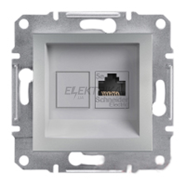 Розетка комп'ютерна RJ45 Schneider Electric Asfora алюміній (EPH4700161)
