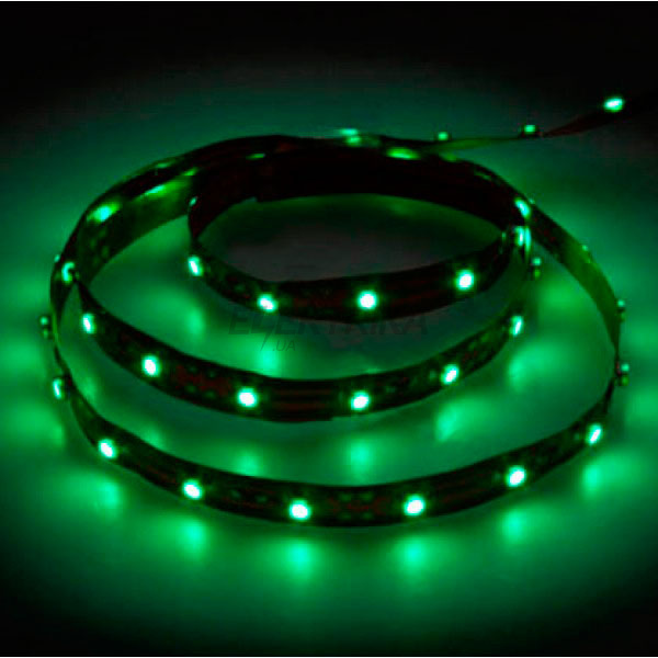 Стрічка світлодіодна LS603/LED-RL 60SMD(3528)/m 4.8W/m 12V 5m-8-0.22mm зелений на білому (блістер)