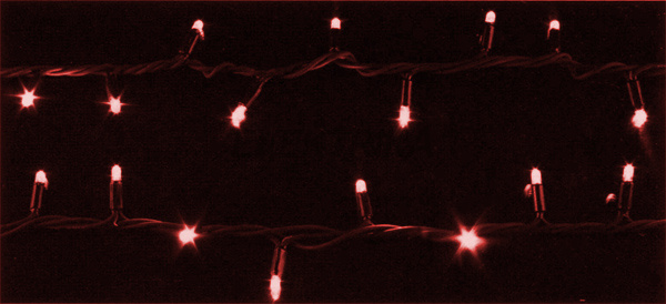 Гірлянда зовнішня String 200LED 10 червон/білий IP44