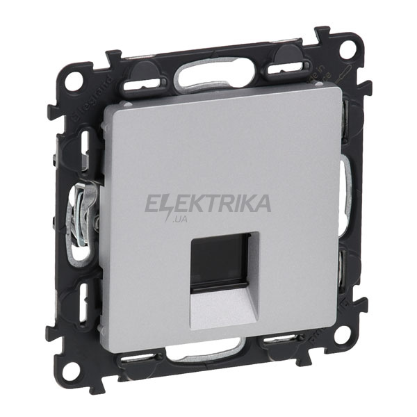 Розетка RJ45 Кат.6 UTP, алюміній, Valena LIFE