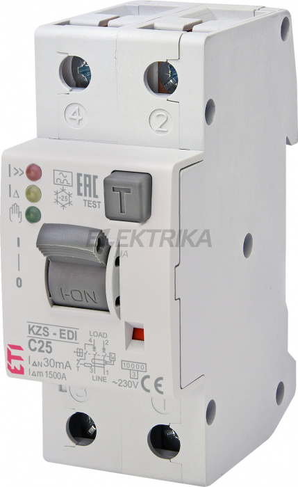 Вимикач (АВДТ) ETI KZS-2M2p EDI A C25/0.03 002172418