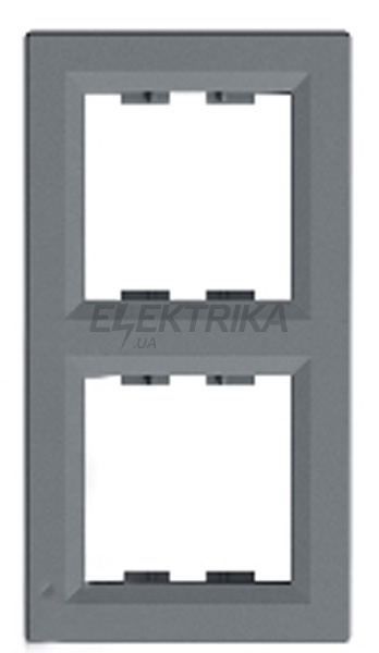Рамка вертикальна 2 поста Schneider Electric Asfora сталь (EPH5810262)