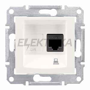 Комп'ютерна розетка RJ45 кат.5е UTP Schneider Electric Sedna слонова кістка (SDN4300123)