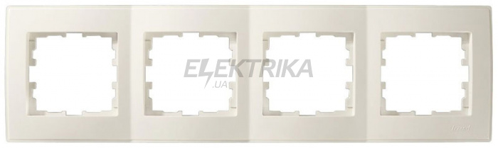 Рамка 4 посту горизонтальна Lezard Lesya б/вст крем (705-0300-149)
