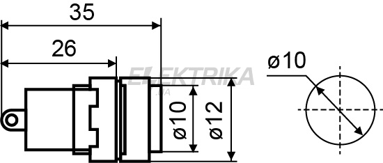 Сигнальна арматура АСКО-УКРЕМ AD22E-10DS 220V АC синій (A0140030183)