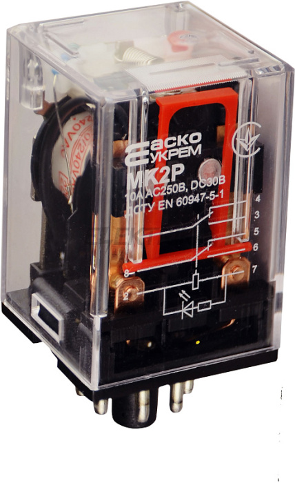 Реле проміжне АСКО-УКРЕМ МK2P (AC 220 V) (A0090010001)