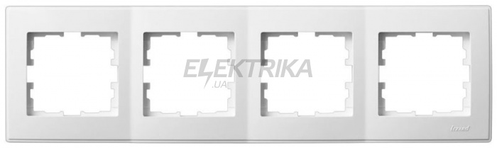 Рамка 4 поста горизонтальна Lezard Lesya б/в білий (705-0200-149)