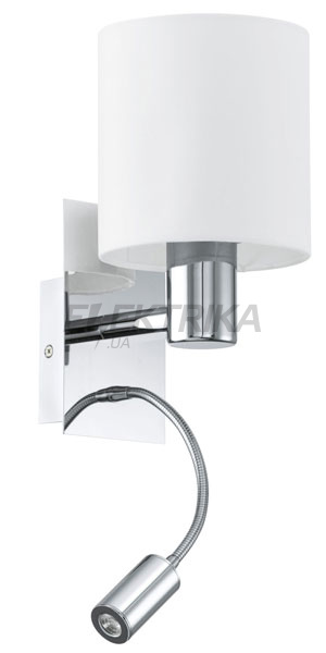 Бра "Halva" 1х40 Е27; 1х2,38 LED, хром/білий, 90925