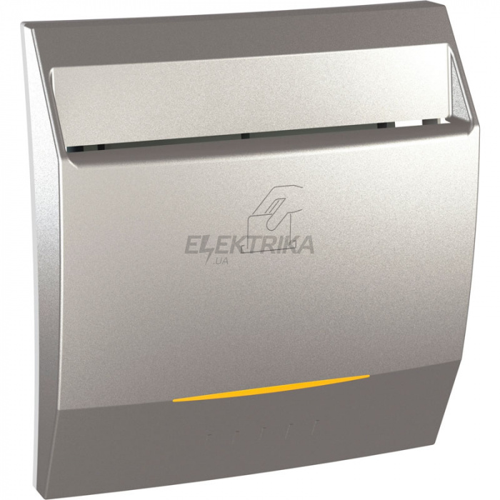 Вимикач картковий Schneider Electric Unica Glass алюміній (MGU3.283.30CS)