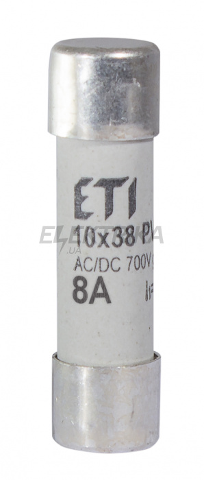 Плавка вставка запобіжник ETI CH10x38 gR 8A/700V AC/DC 002625020