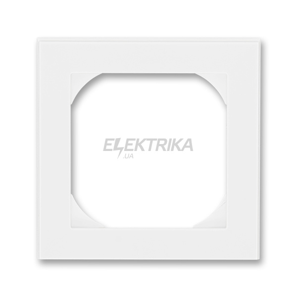 Рамка 1-постова з отвором 55x55 Levit, білий/білий