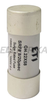 Плавка вставка запобіжник ETI CH22x58 SRF8-II DC 002646016