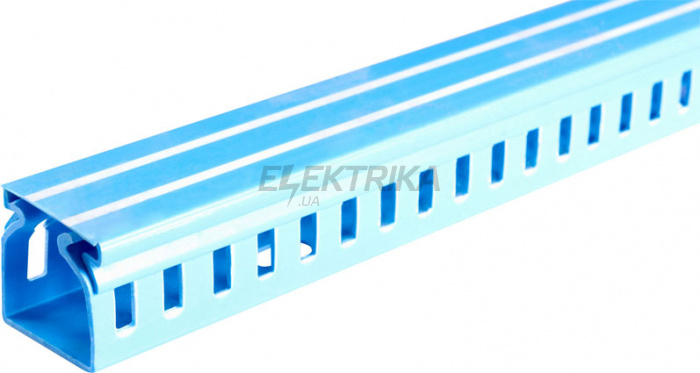 Короб пластиковий перфорований e.trunking.perf.stand.25.40, 25х40мм, блакитний 2м