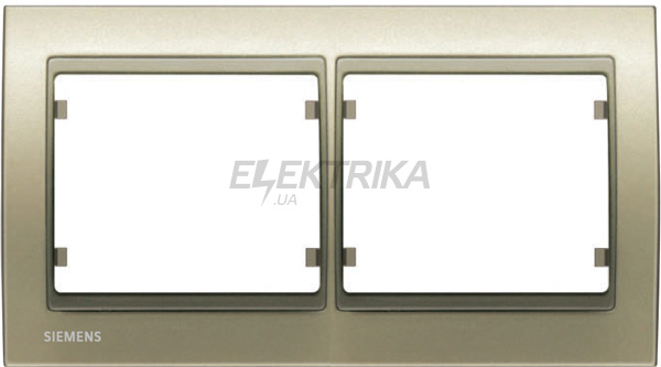 Рамка 2 посту Siemens Mega золото мальтійське (S22002 DM)