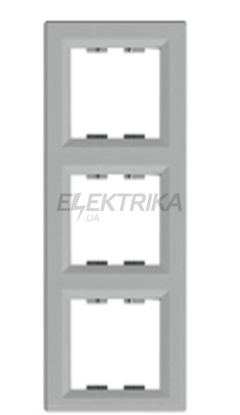 Рамка вертикальна 3 поста Schneider Electric Asfora алюміній (EPH5810361)