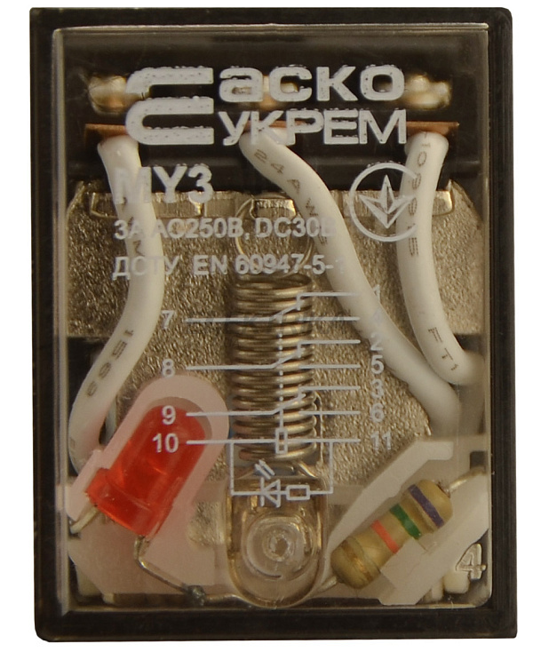 Реле проміжне АСКО-УКРЕМ МY3 (DC 12 V) (A0090010024)