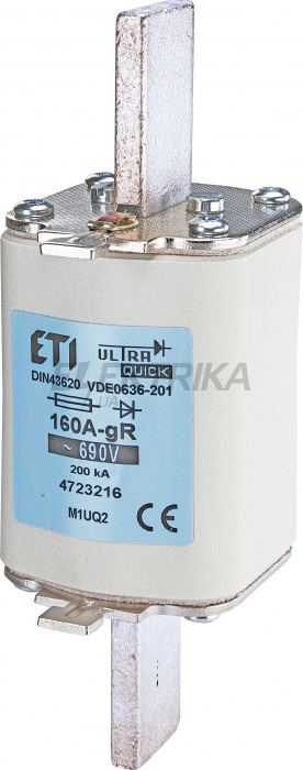 Плавка вставка запобіжник ETI M1UQ2/80A/690V 004723213
