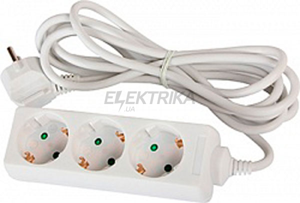 Подовжувач e.es.3.1.5.zb 3 гнізда, 1.5м, з з/к, baby protect