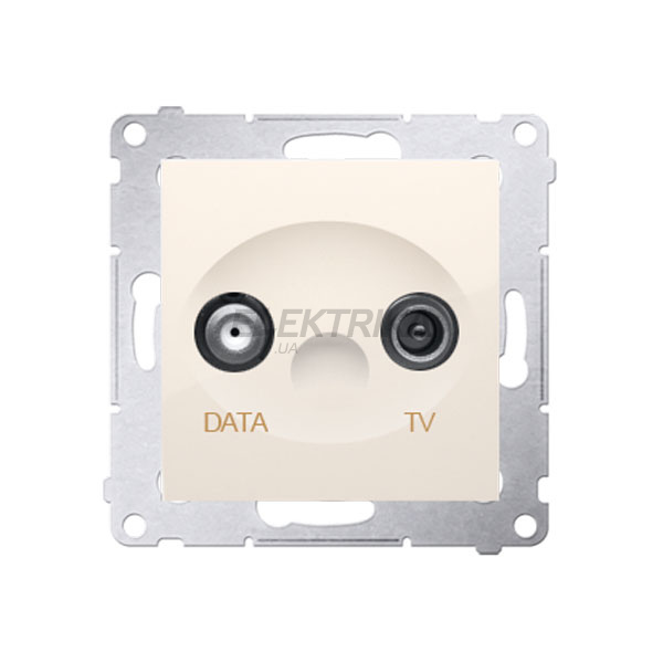 Розетка DATA-TV кінцева 5 дБ Simon 54, кремовий
