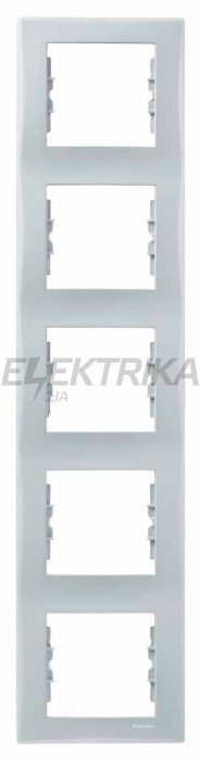 Рамка 5-постова вертикальна Schneider Electric Sedna сірий (SDN5801533)
