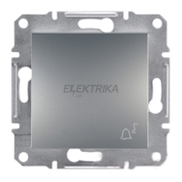 Вимикач "Дзвінок" кнопковий Schneider Electric Asfora самозатискний алюміній (EPH0800161)