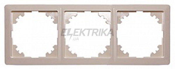 Рамка e.lux.10064L.3.fr.ivory 3-місна, "слонова кістка"