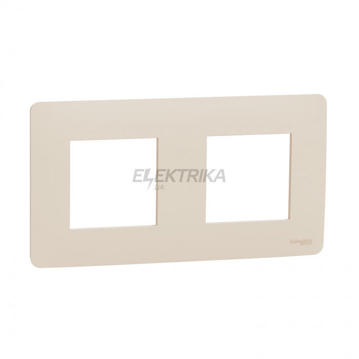Рамка Schneider Electric Рамка 2-постова, бежева Unica New Studio NU200444