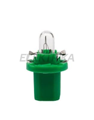 Лампа авто 12604 12V 2W B8.5D GREEN PHILIPS