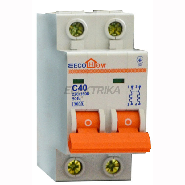 Автоматичний вимикач модульний ECO 2p З 40A