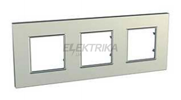 Тримісна рамка "титанова" Unica QUADRO