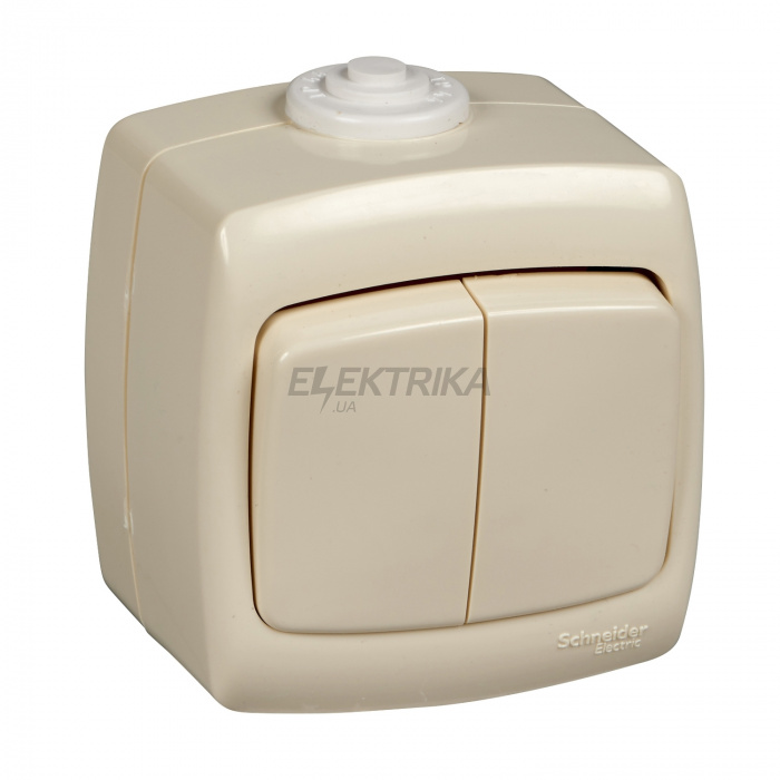 Вимикач Schneider Electric Рондо - вимикач - відкр. вуст. - 2-кл. - 10А – сл. кістка - IP44 VA510-228B-SI