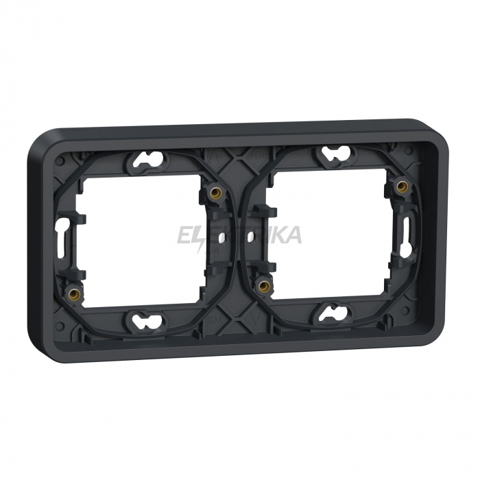 Монт. рама Schneider Electric Mureva Styl - fixing frame - 2 gangs - horizontal - grey MUR34101