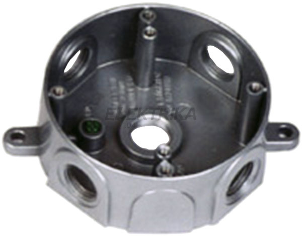 Коробка монтажна металева e.industrial.pipe.db.round.thread.5.x.1/2", кругла на 5 різьбових входів для труб 1/2"