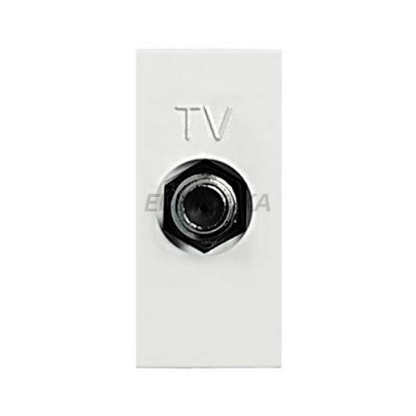 Розетка TV одиночна Zenit N2150 BL, білий