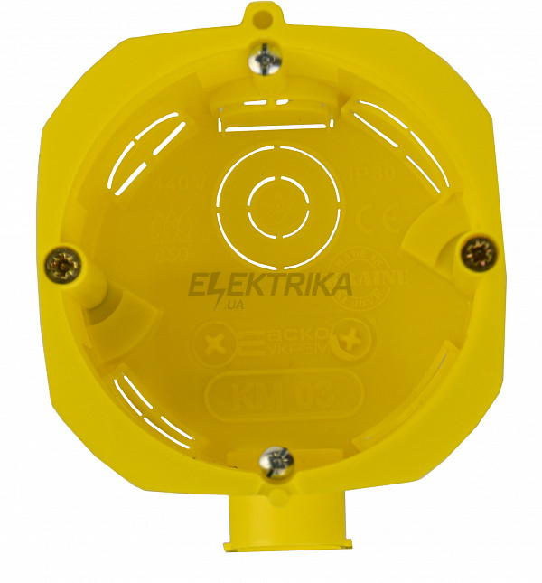 Коробка установча, ᴓ 65 мм, гіпсокартон, КМ 03 (уп. 50шт) (A0150180002)