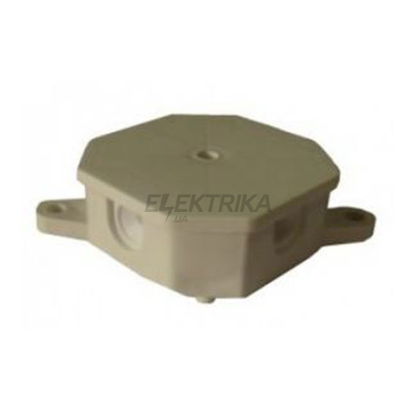 Коробка монтажна e.db.stand.r2.85x85x35K з клемником, 85х85х35 мм, IP 44, Р 2, зовнішня