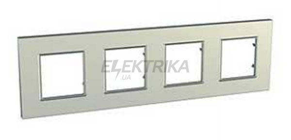 Чотиримісна рамка "титанова" Unica QUADRO