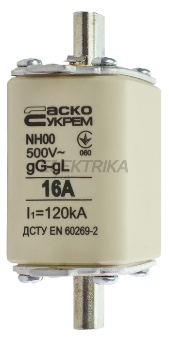 Запобіжник ножовий плавкий АСКО-УКРЕМ NH00 16A gG (A0050010008)