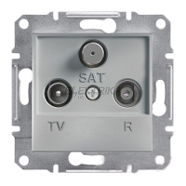 Розетка TV-R-SAT прохідна Schneider Electric Asfora 8дб алюміній (EPH3500361)