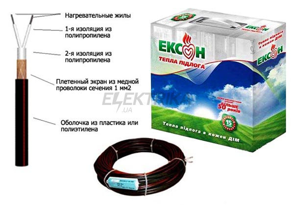 Кабель двожильний Ексон-2 16,5 920